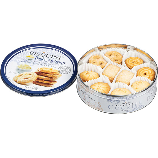Печенье сдобное Bisquini Датское ассорти, 340г