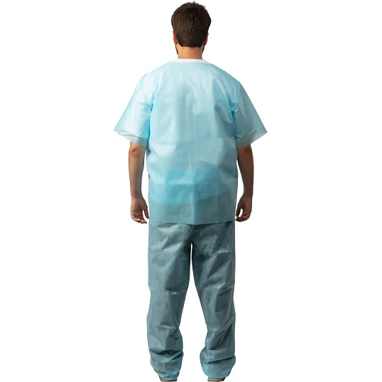 Костюм мед. хирургич.н/с (рубаш.,брюки), спанбонд р.52-54 пл.42  Гекса