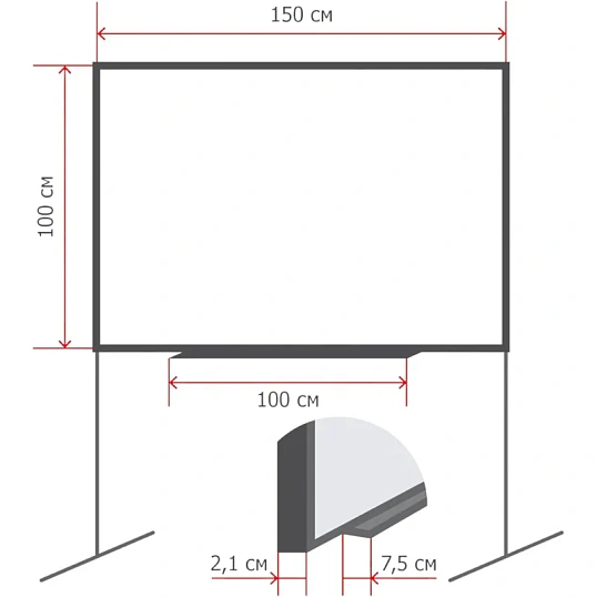 Доска меловая-магнитн-зелен/маркер-белая Attache Twist100х150вращ.моб.усил