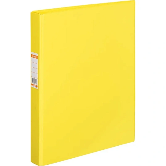 Папка на 2-х кольцах 35мм  желтая Россия