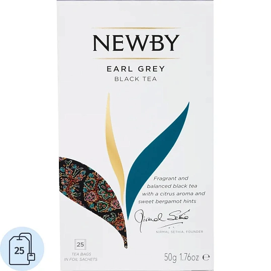 Чай Newby Эрл Грей черный 25 пакетиков