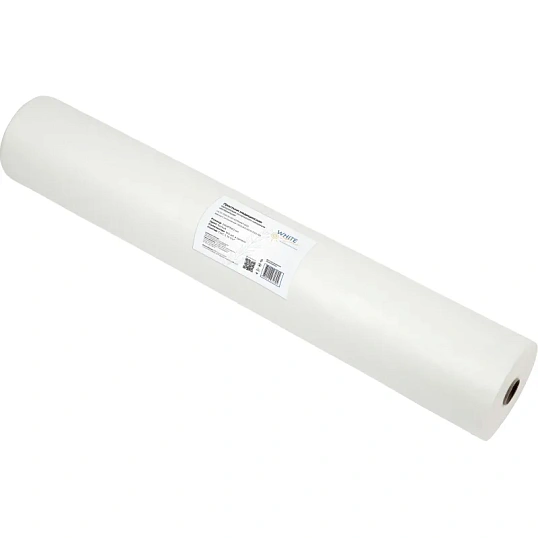 Простыня в рулоне 80х200, белый (100шт/рул), SMS, пл.10, А3, 13075