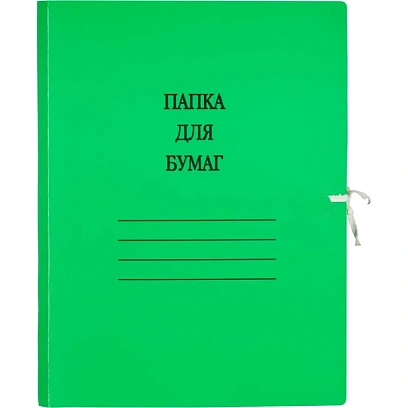 Папка с завязками Дело 300гр/м2 мелованный 4 цвета, 20 шт/уп