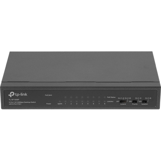 Коммутатор TP-Link TL-SF1009P 9x100Мбит/с 8PoE+ 65W неуправляемый