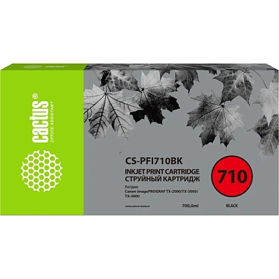 Картридж струйный Cactus CS-PFI710BK чер.для Canon IPF TX-2000/3000/4000