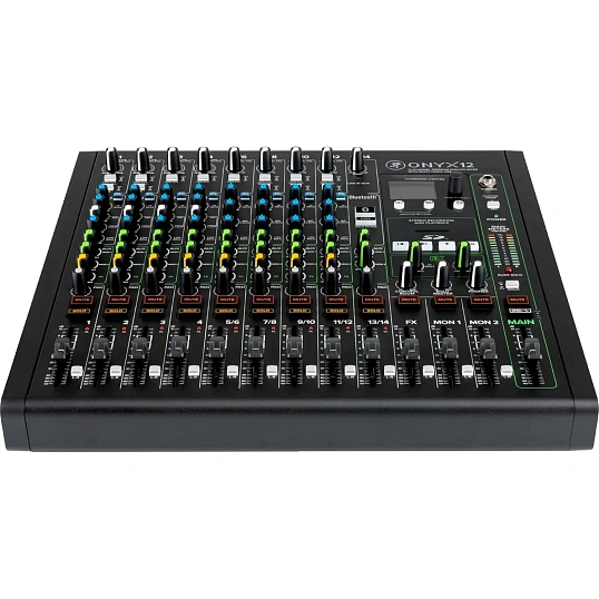 Микшерный пульт Mackie ONYX12, 12-кан. поканальн. запись, проц. эффект, USB