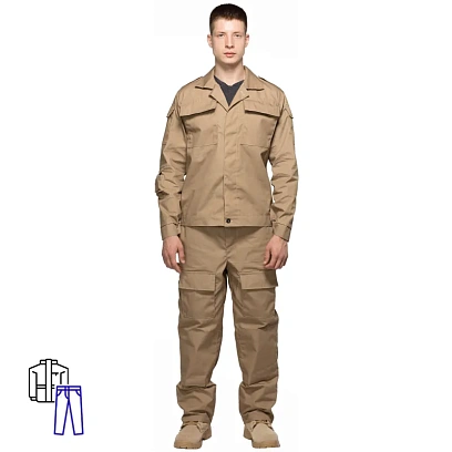 Костюм охранника ло32-КБР бежевый (56-58) 182-188