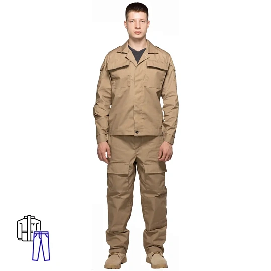 Костюм охранника ло32-КБР бежевый (44-46) 170-176