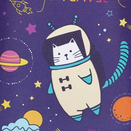 Ранец Комус Класс Кот-космонавт, меняет цвет, 2 отд., эргоном. спинка