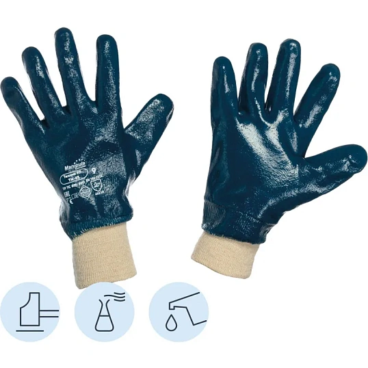 Перчатки защитные нитрил/джерси Manipula ТЕХНИК РП (TN-03/MG-226) р.9