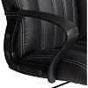 Кресло UT_Easy Chair Boston хром, (черн. подлок), кож/зам, черный, 36-6
