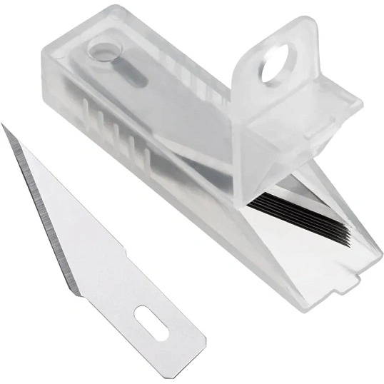 Лезвие для ножей макетных запасное TOPFORT 8,9мм,сталь SK5,10шт/уп