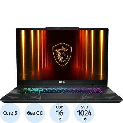 Ноутбук MSI B2RWFKG-284XRU(9S7-17U332-284)Core5-210H/16Gb/1Tb/RTX/17.3/NoOS