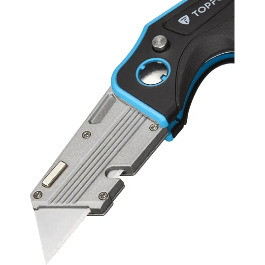 Нож универсальный складной TOPFORT 19мм трапец.+резак д/строп,стяжек