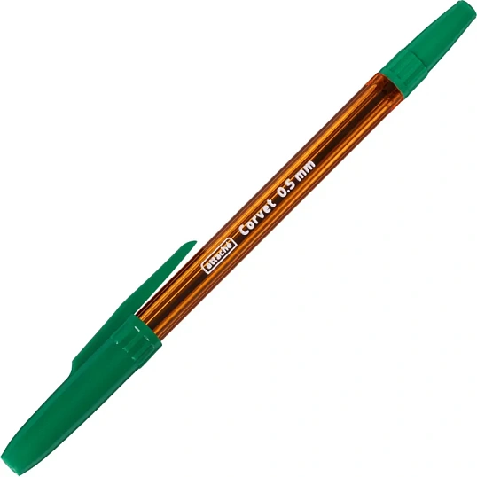 Ручка шариковая неавтомат. Attache Corvet масл,зел,0,5мм,оранж,Россия