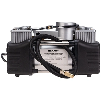 Компрессор автомобильный усиленный двухпоршневой, 60 л/мин, 10 АТМ REXANT