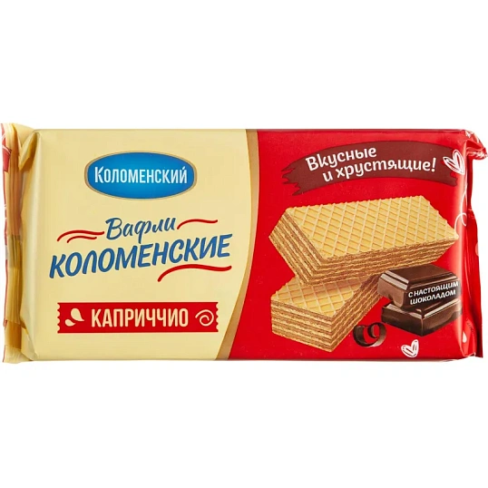 Вафли Коломенские Каприччио с шоколадом, 200 г