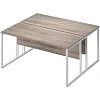 Раб.станция Комус Мебель К-Loft 241S019 1580х1370 2раб.м. дуб сон.тем/бел