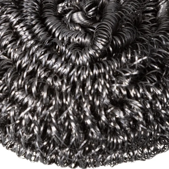 Губка-мочалка металл для мытья посуды 60x60x35мм 18г нерж.сталь 3шт/уп