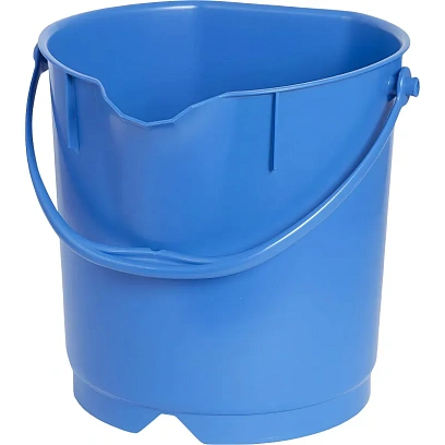 Ведро FBK 9л синее, армир. пластик противоударный, круглое, 80102-2