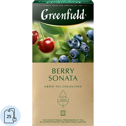Чай Greenfield Greenfield Berry Sonata зеленый ,25 пак/уп