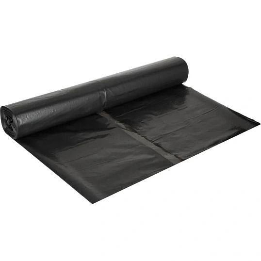 Мешки для мусора ПВД 120л 70х110см 50мкм черные 10шт/рул Элементари