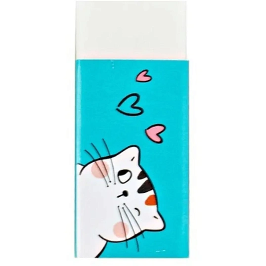 Ластик прямоугольный M&G So Many Cats, 43x18x12 мм, ПВХ, белый, уп ассорти