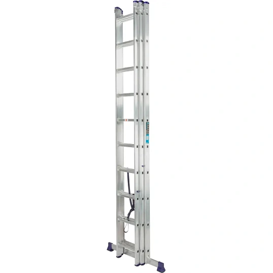 Лестница трехсекционная алюминиевая 3х10 ступеней TOPFORT