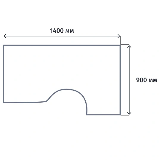 Стол эргономичный Metal System St  пр.  БП.СА-2Пр 1400x900x750 Дуб Нав/Сер