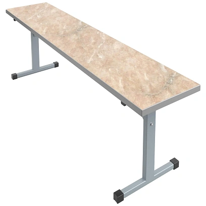 Скамья MET_120x32x46 пластик мрамор беж/серый НОВ