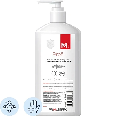 Крем защитный М SOLO Profi для рук гидрофильный 1000 мл