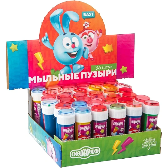 Мыльные пузыри Смешарики Яркие 60мл/1504-0679