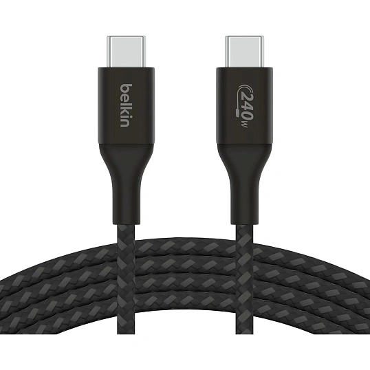 Кабель Belkin (CAB015bt1MBK)BoostCh.240W PD USB-C/USB-C Braided каб:1м.черн