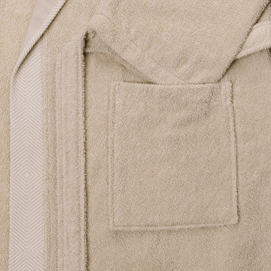 Халат Махровый Мужской  DELRAY Кимоно бежевый, L-XL,300 гр/м2