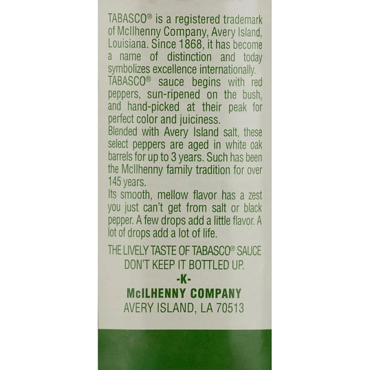 Соус Tabasco Оригинальный Красный Перечный, 150мл