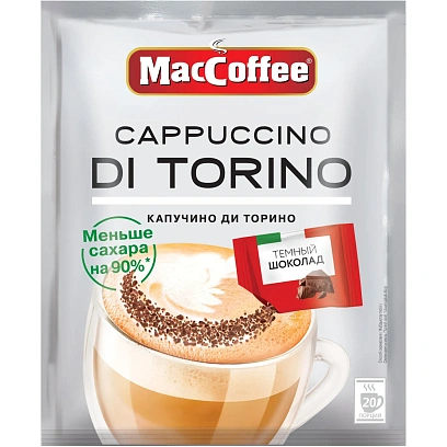 Кофейный напиток MacCoffee Cappuccino di Torino без сахара 16,5гx20шт/уп
