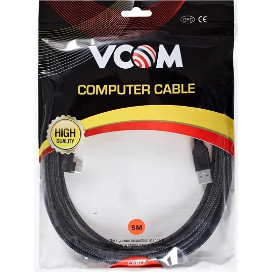 Кабель VR USB3.2 Gen1 AM/CM 5GBs для Oculus 5м, VCOM (CU413M-5.0)