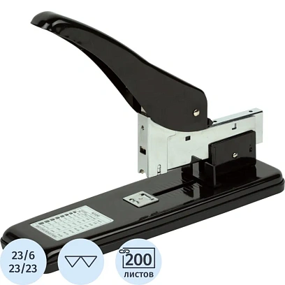 Степлер Attache професс. до 200 л. (бум.80 гр/м2), черный, №23