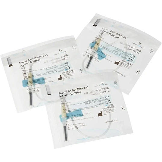 Игла-бабочка 23G 19см голуб. с луер-адапт. VACUETTE 450089 50шт/уп