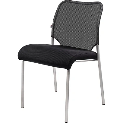 Стул UN_Amigo silver сиденье W/спинка T _ краска сетка ткань / черный