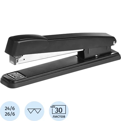 Степлер Attache металлический на 30 л. №24/6, 26/6, черн