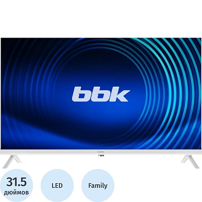 Телевизор BBK 32LEX-7182/FTS2C, FHD, смарт (Android), белый