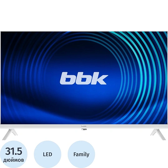 Телевизор BBK 32LEX-7182/FTS2C, FHD, смарт (Android), белый