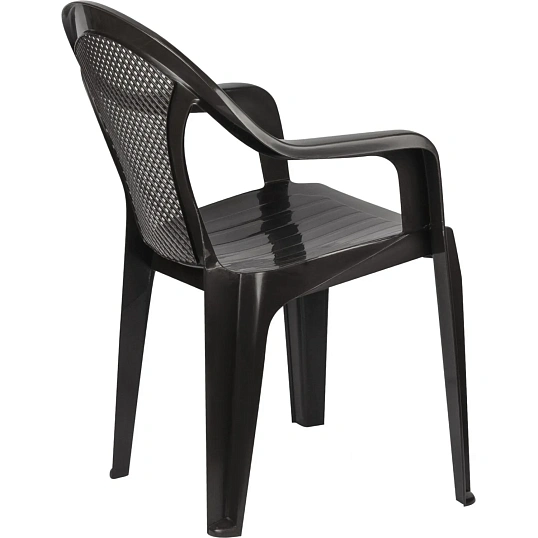 Кресло PR_Decorona DeVeranda 540x535x785 мм, круглая сетчатая спинка орех