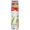 Карандаши цветные Deli Enovation EC112-24 3-гран. пластик 24цв/наб бум туба