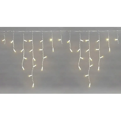 Гирлянда светодиодная Бахрома 2,4х0,6м 76LED ТЕПЛЫЙ БЕЛЫЙ IP65,255-037-6