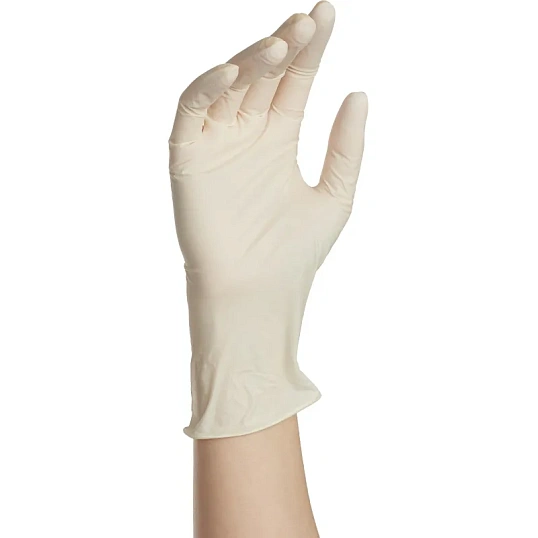 Перчатки латекс, н/c,н/о,текстур беж/натур Benovy (XL) 50 п/уп