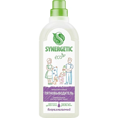 Пятновыводитель SYNERGETIC для одежды гипоаллер. без запаха 1л_1472228