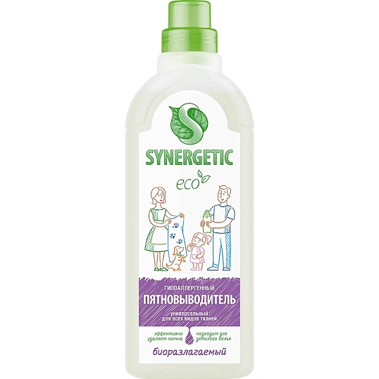 Пятновыводитель SYNERGETIC для одежды гипоаллер. без запаха 1л_1472228