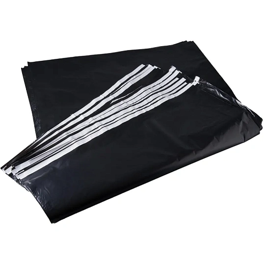 Корд курьерский пакет,без печати,без кармана,черн.,500х600+40,40мкм,50шт/уп